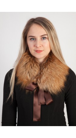 Golden fox fur collar - neck warmer